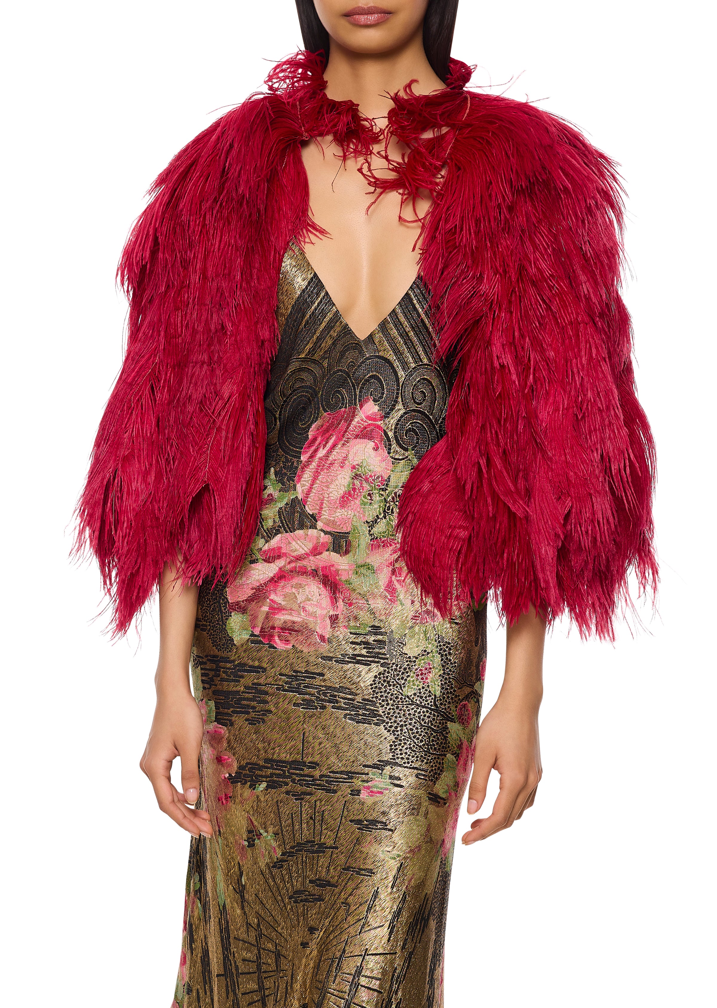 1930s Gold and Pink Floral Lamé Gown - Annie's Ibiza