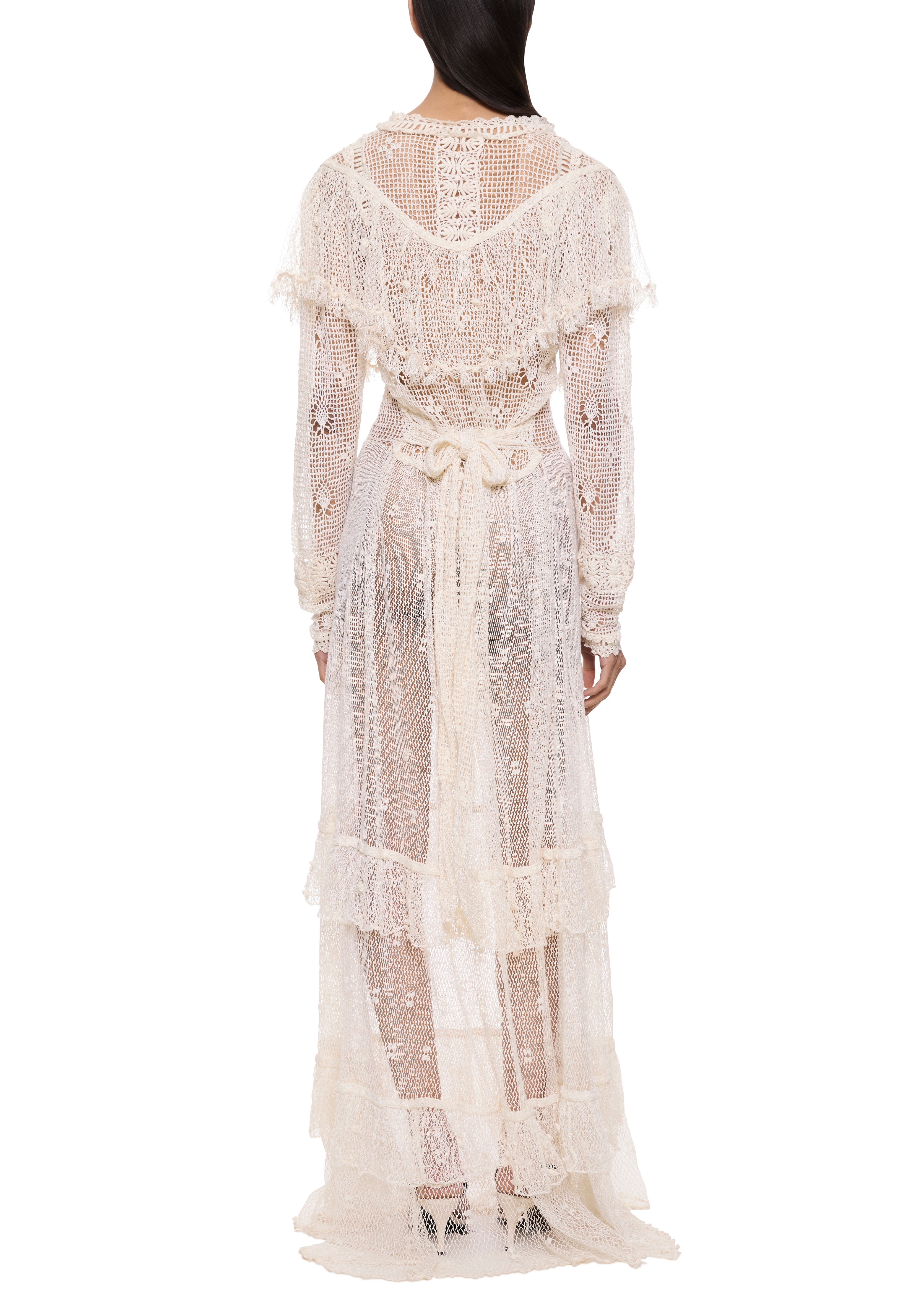 1940s Ivory Crochet Lace Gown – Annie's Ibiza Online