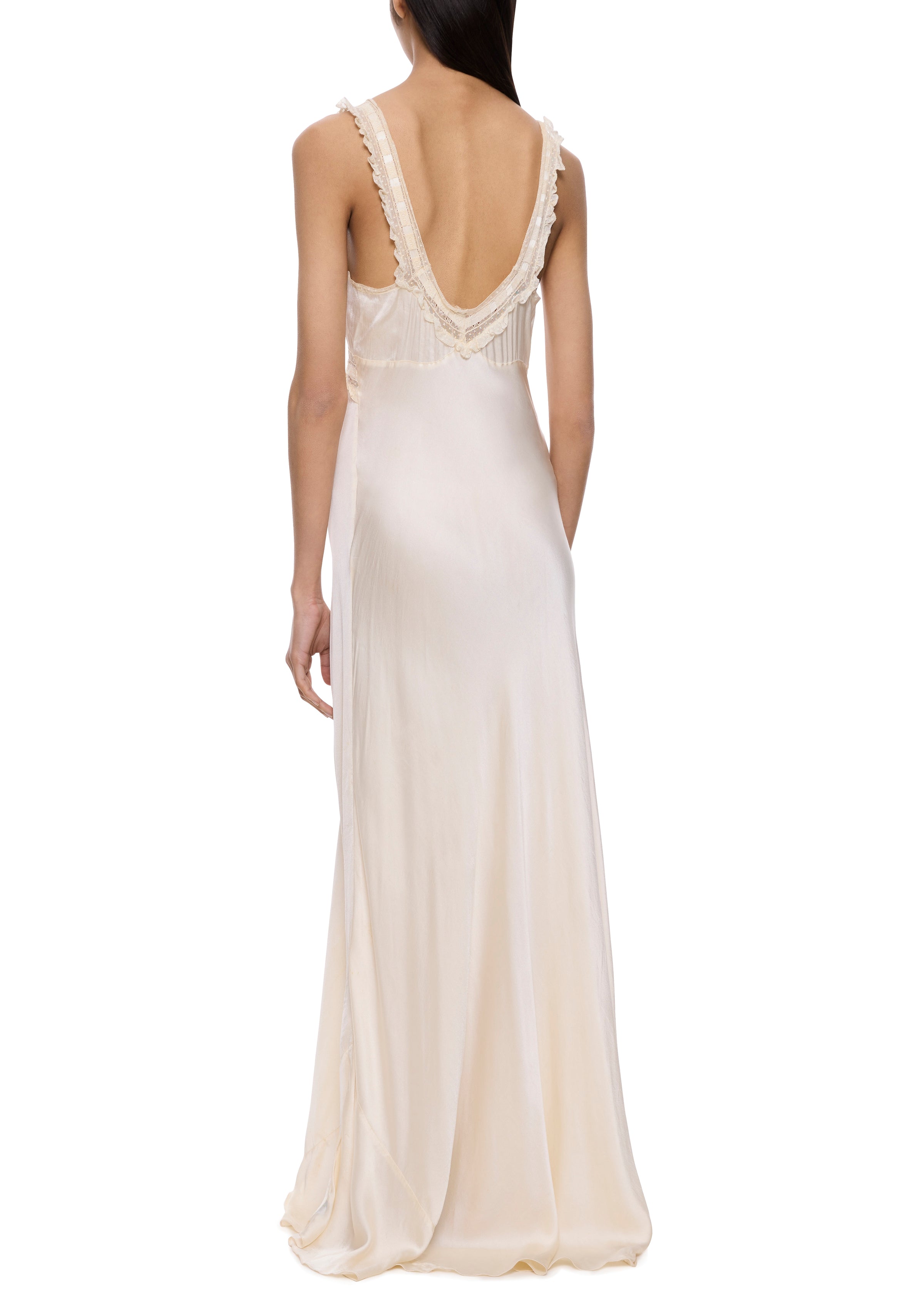 1920s silk slip dress 1920s Ivory Lace Silk Slip Annie's Ibiza Online