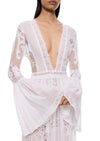 1930s Handmade Irish Lace Dress with Scallop Detailing