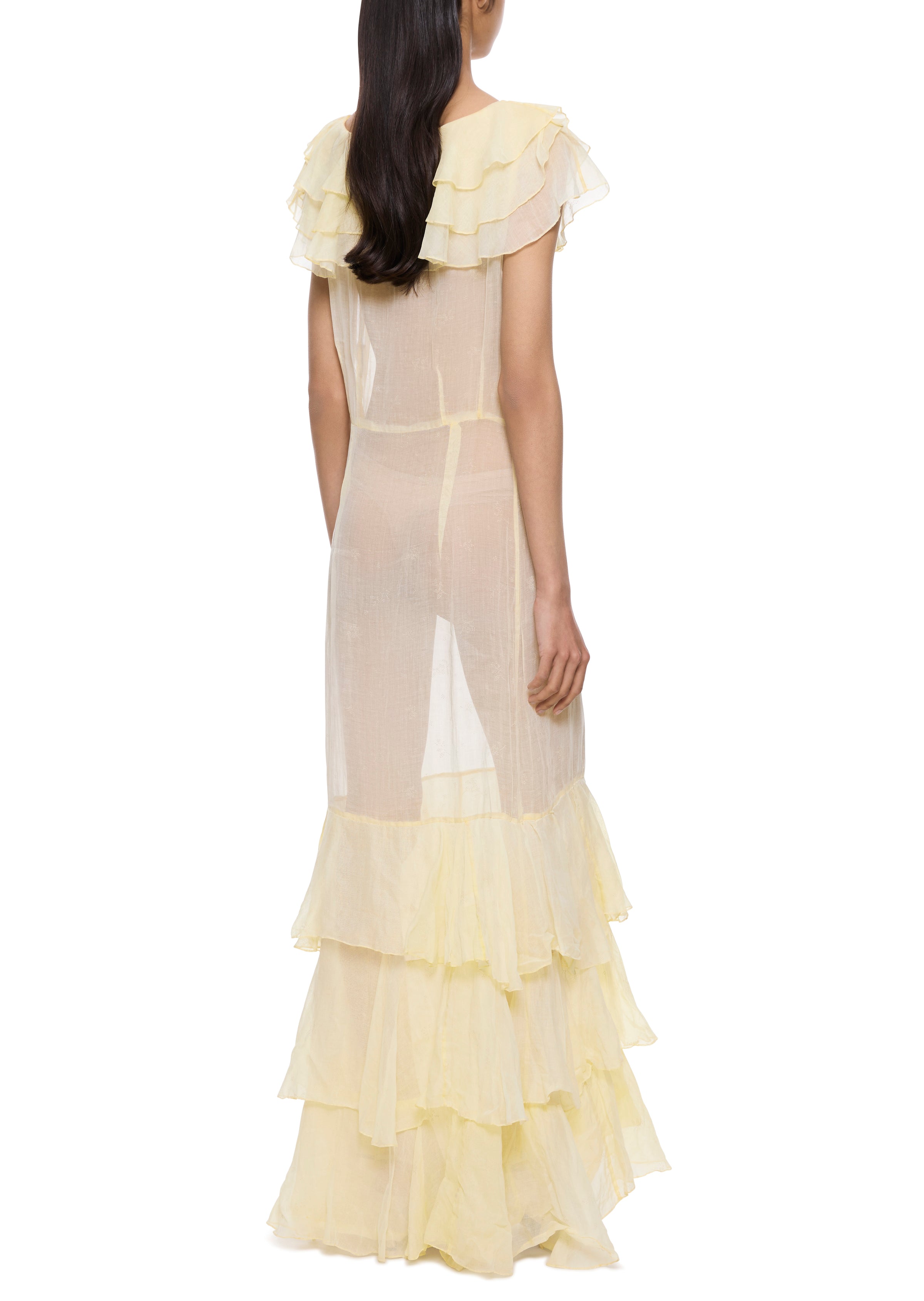 1930s Yellow Chiffon Ruffle Dress Annie's Ibiza Online 1930s Yellow Chiffon Ruffle Dress Annie's Ibiza Online