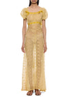 1930s Buttercup Yellow Embroidery Anglaise Dress