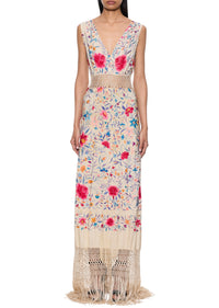 1920s Piano Shawl Gown