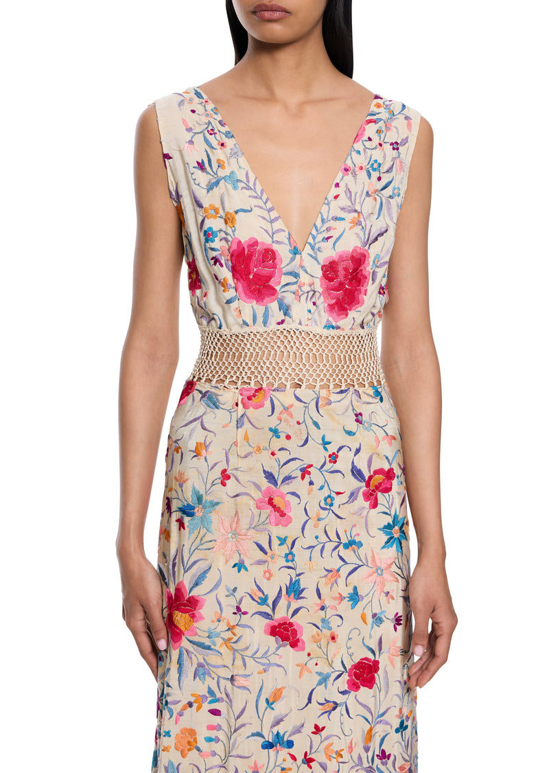 1920s Piano Shawl Gown