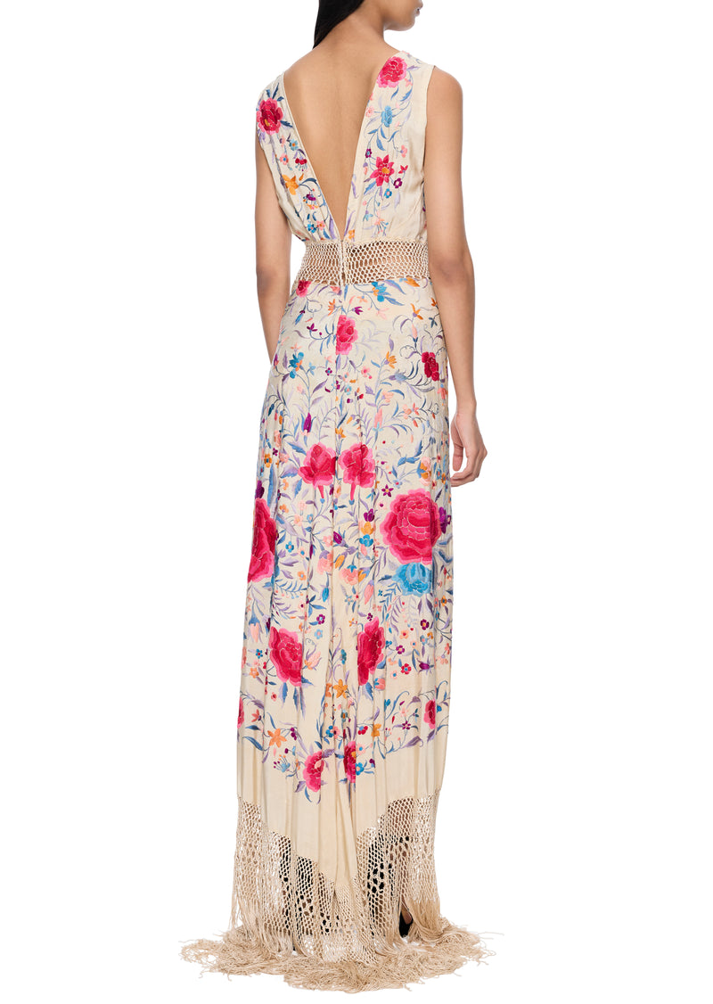 1920s Piano Shawl Gown