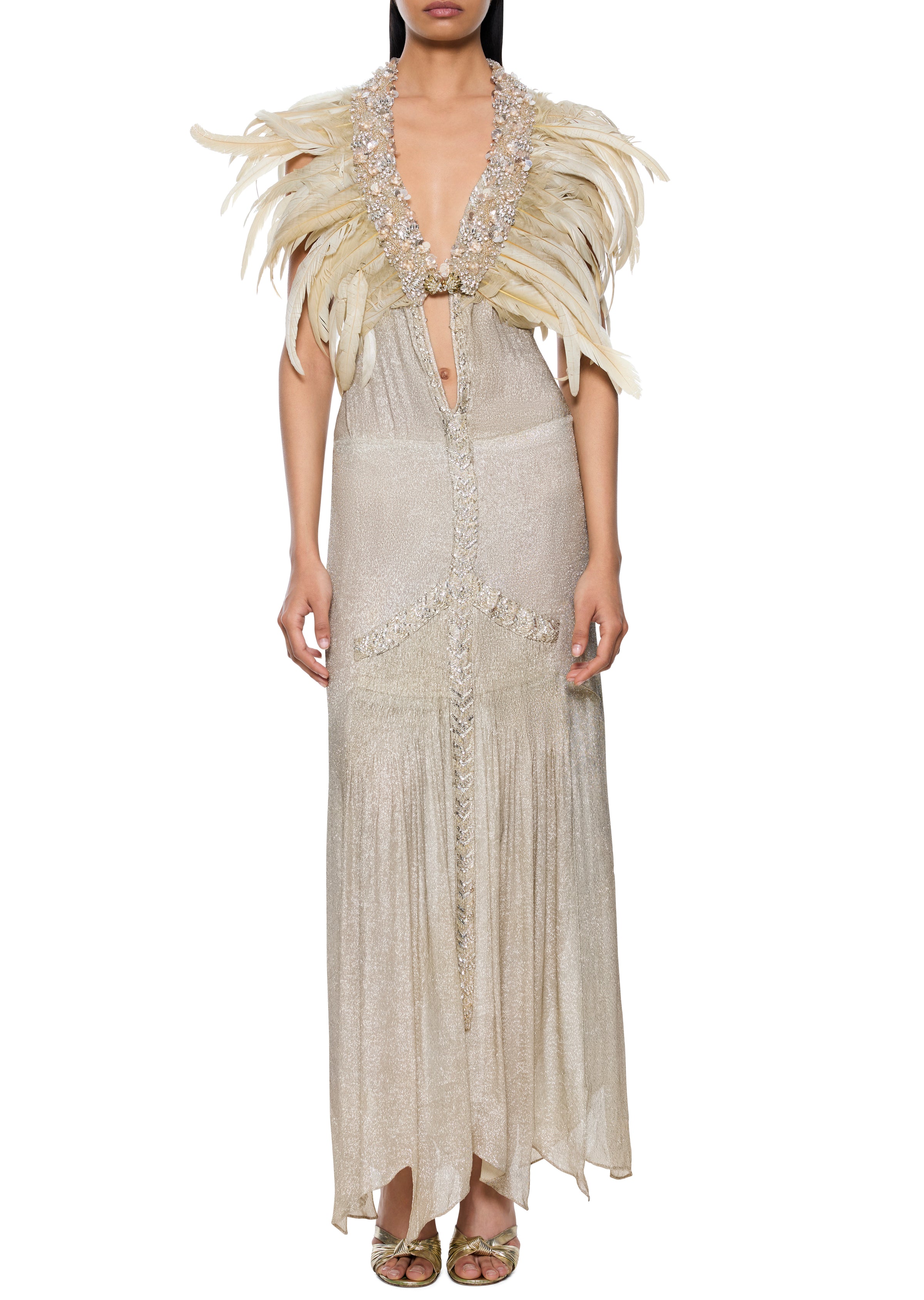 1960s Beaded Feather Cape