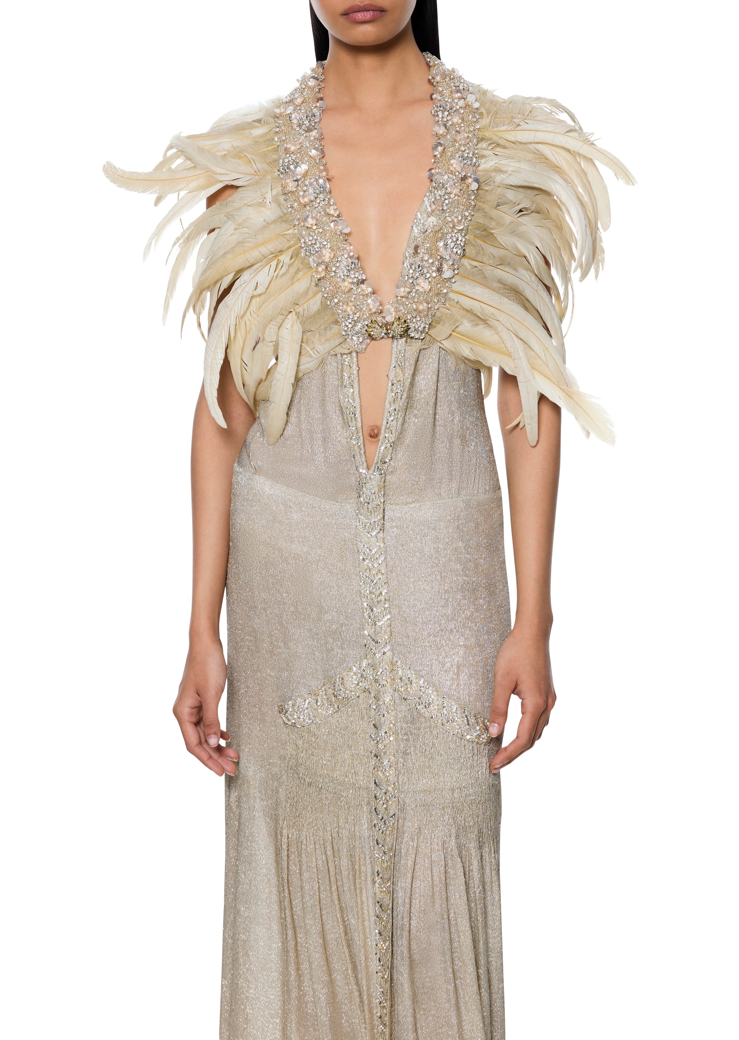 1960s Beaded Feather Cape