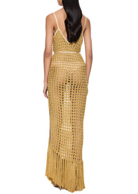1960s Gold Crochet Dress - Annie's Ibiza