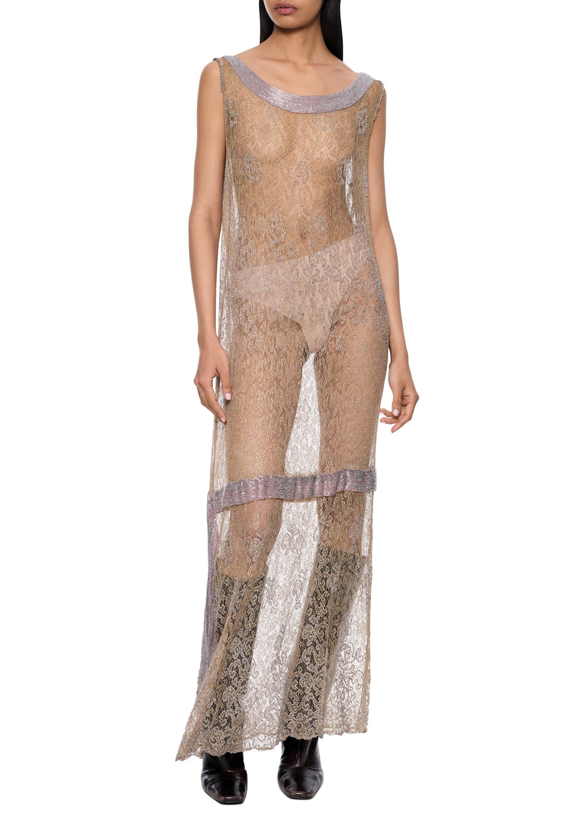 1920s Champagne Flapper Dress - Annie's Ibiza
