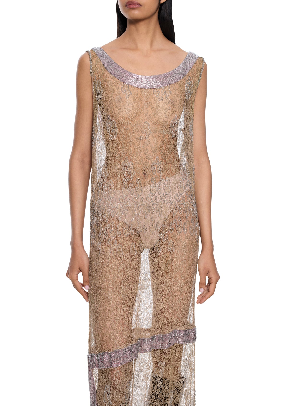 1920s Champagne Flapper Dress - Annie's Ibiza