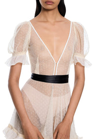 1930s Ivory Tulle Dress