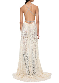 1930s Handmade Ivory Lace Gown - Annie's Ibiza