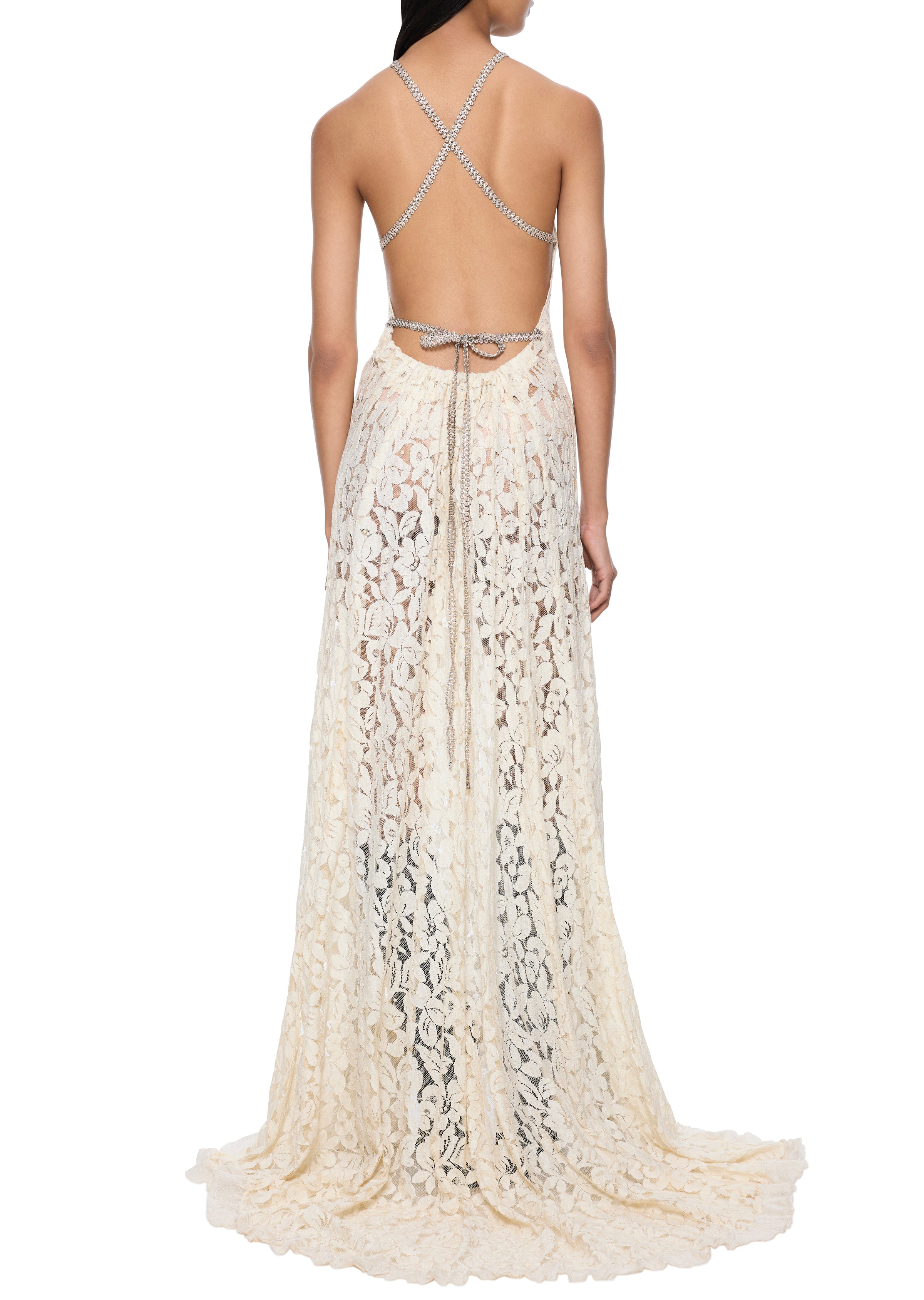 1930s Handmade Ivory Lace Gown - Annie's Ibiza