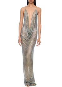 1920s Gold and Blue Egyptian Gown - Annie's Ibiza
