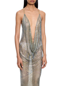 1920s Gold and Blue Egyptian Gown - Annie's Ibiza