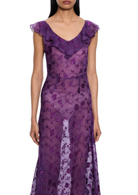 1930s Purple Lace Dress