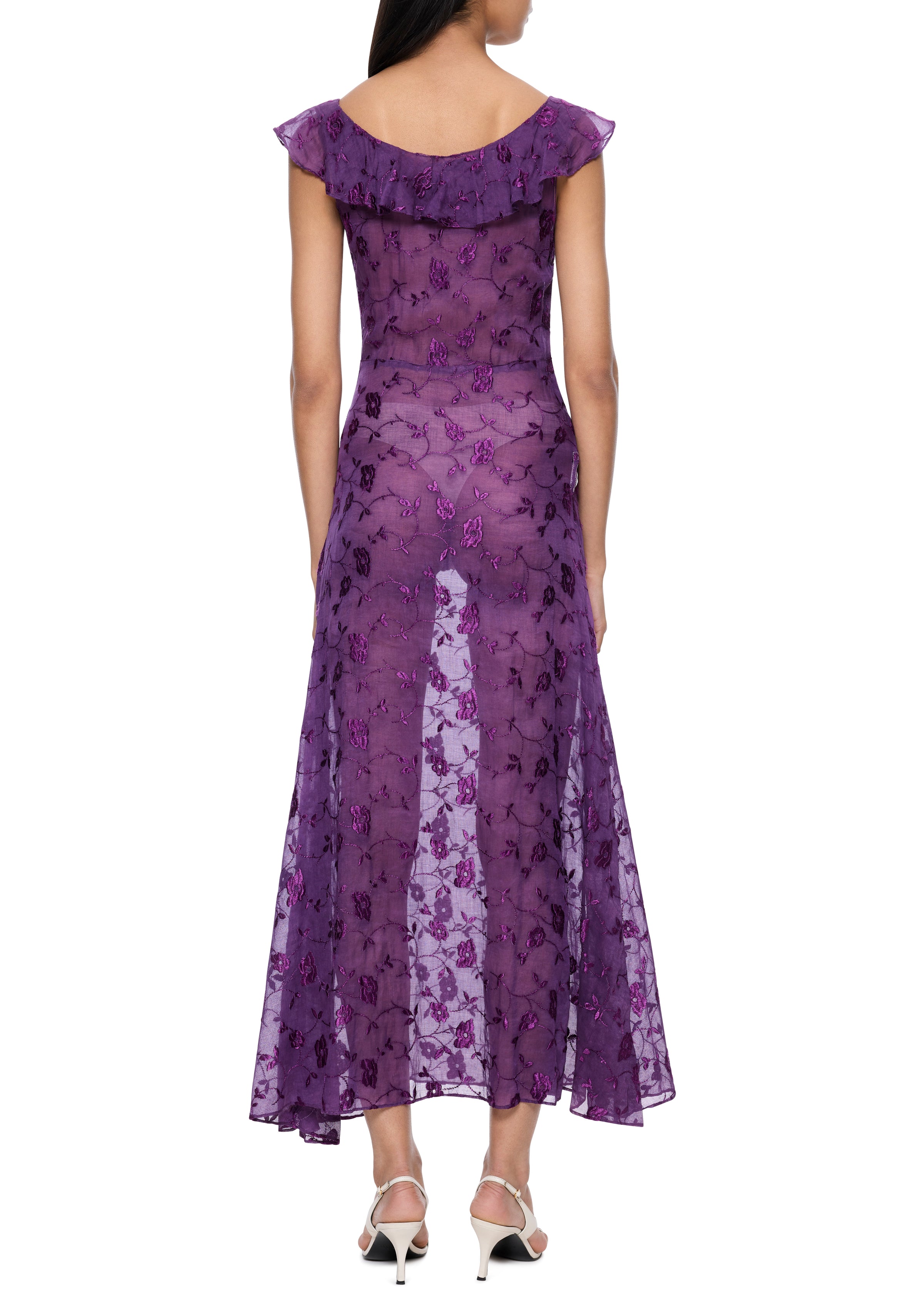 1930s Purple Lace Dress
