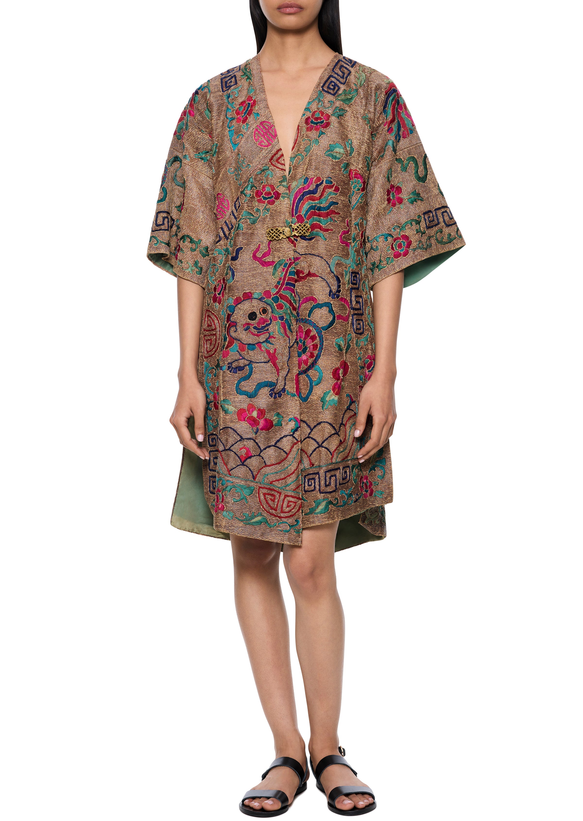19th Century Antique Gold Thread Kimono - Annie's Ibiza