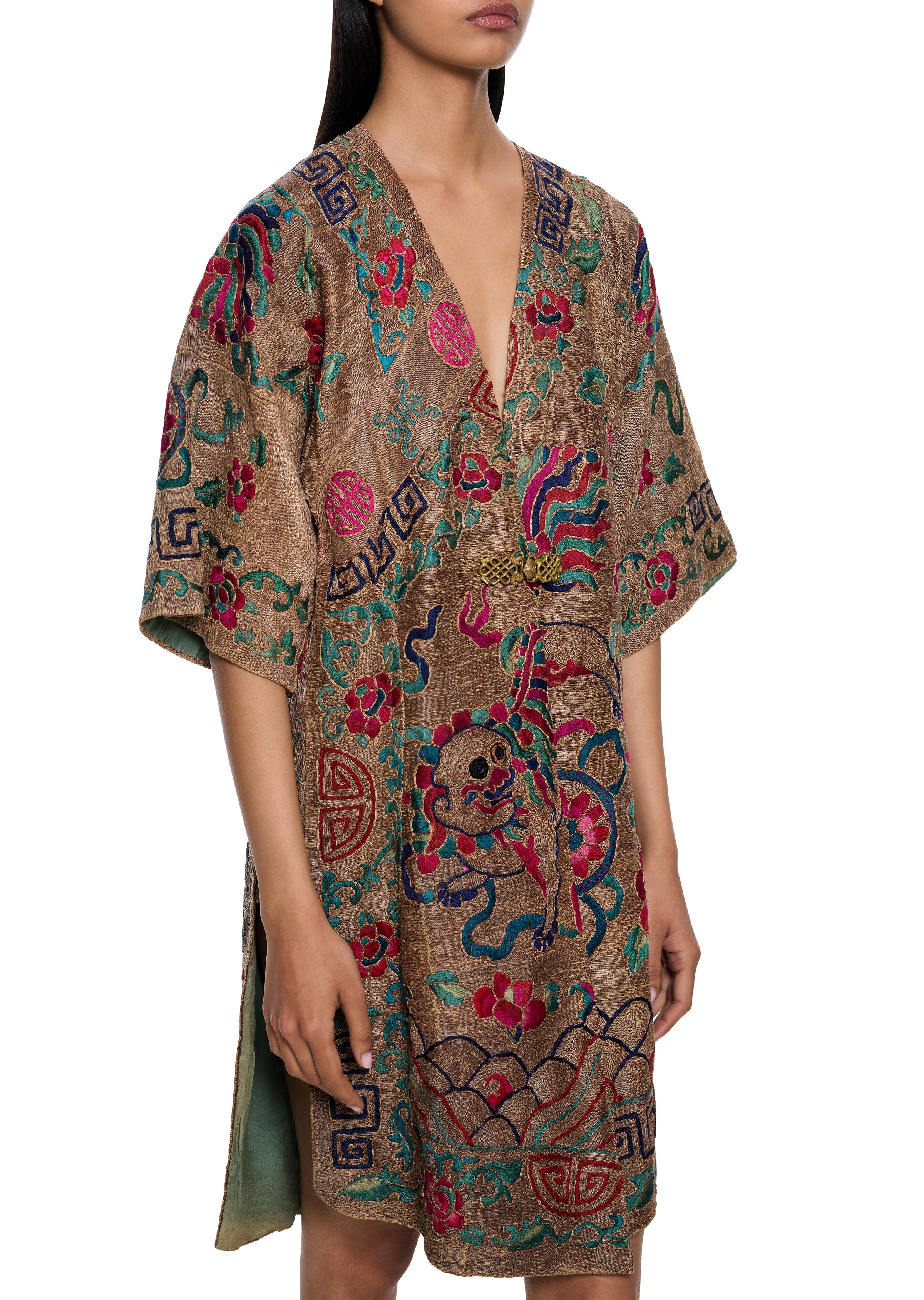 19th Century Antique Gold Thread Kimono - Annie's Ibiza