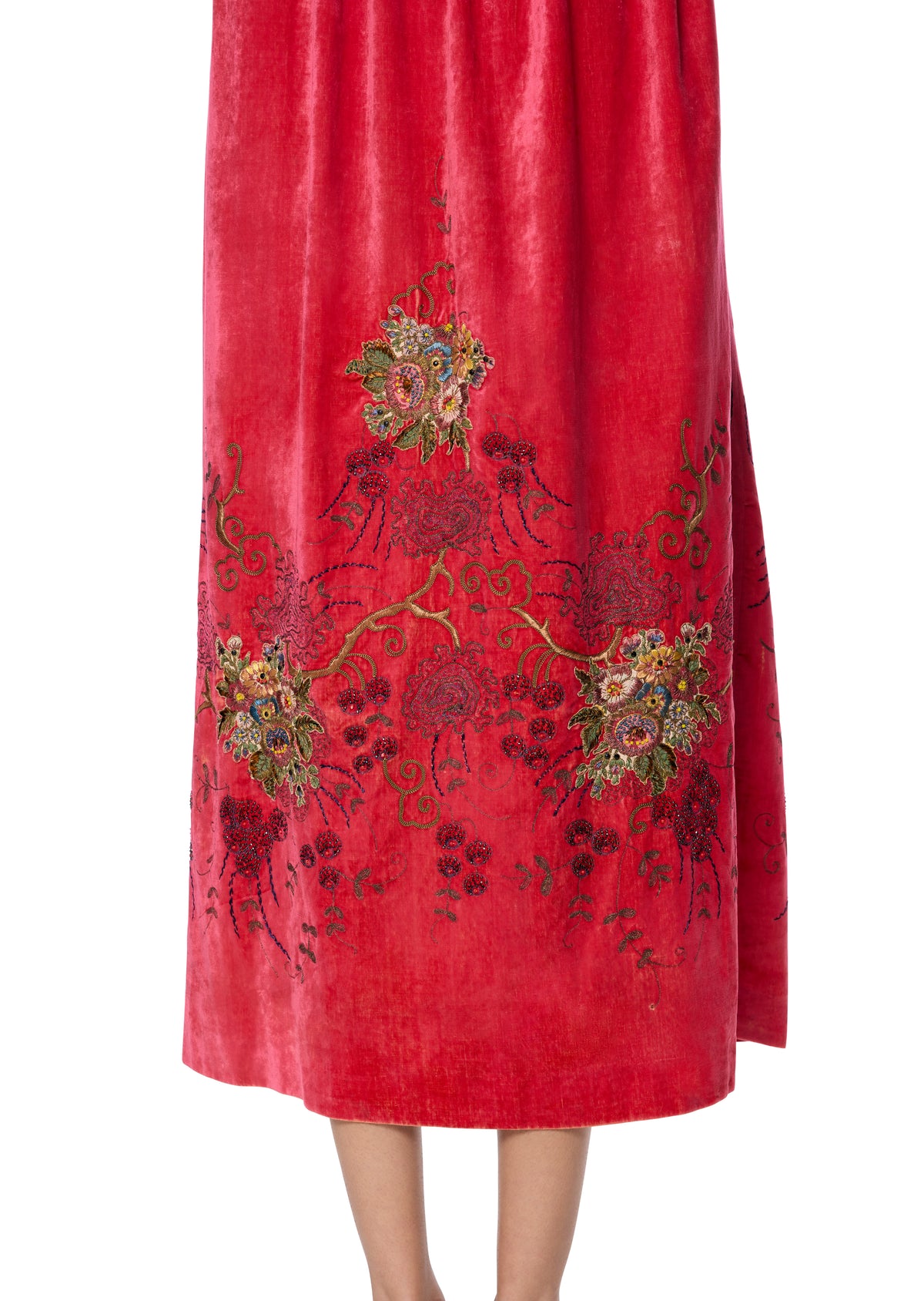 1920s Raspberry Hand Embroidered Cape - Annie's Ibiza