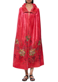 1920s Raspberry Hand Embroidered Cape - Annie's Ibiza