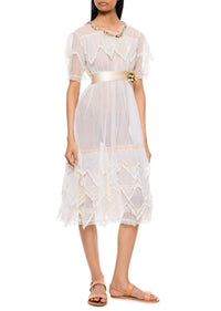 1930s Tulle Ivory Dress