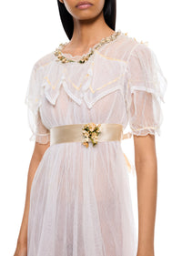 1930s Tulle Ivory Dress