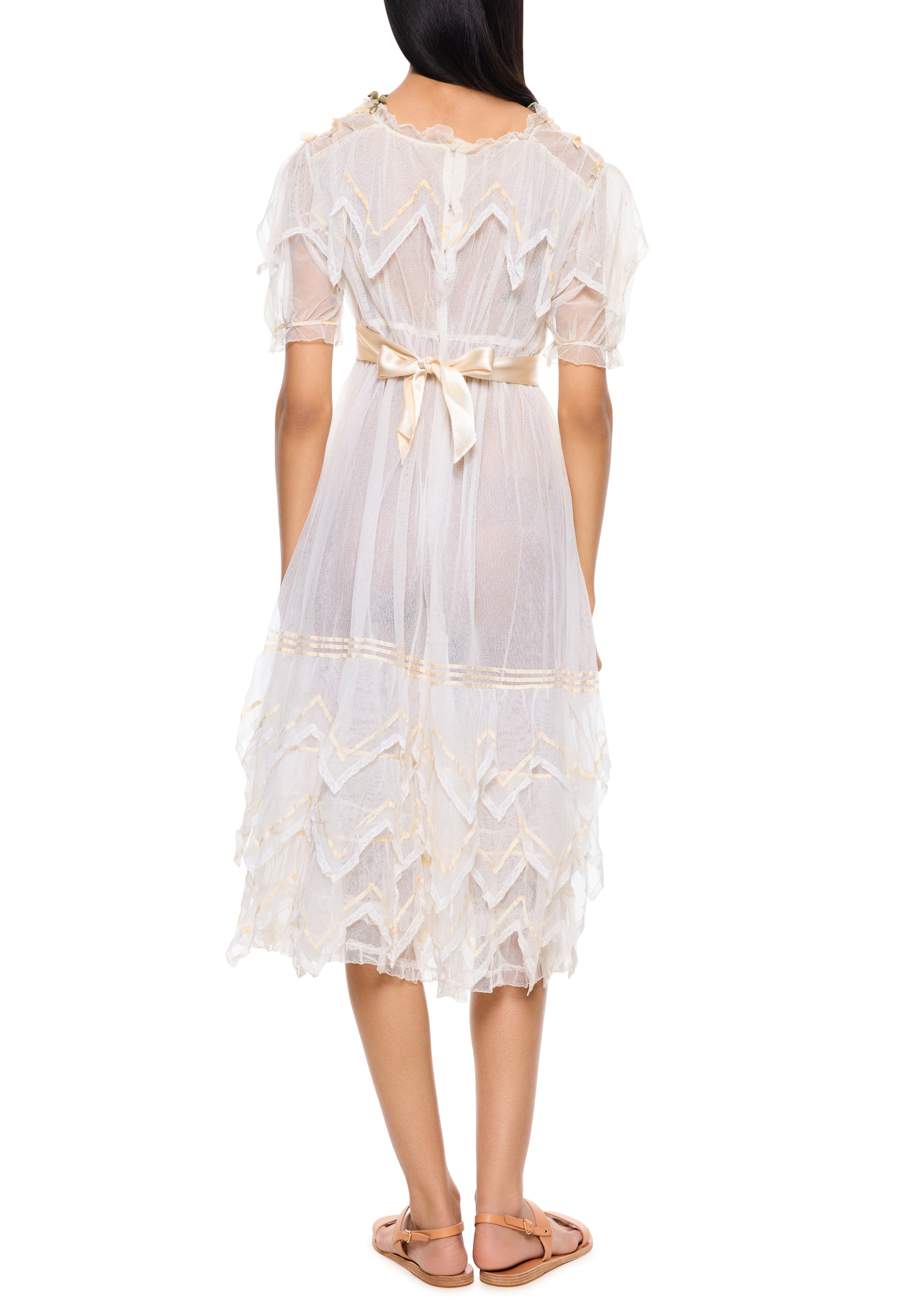 1930s Tulle Ivory Dress