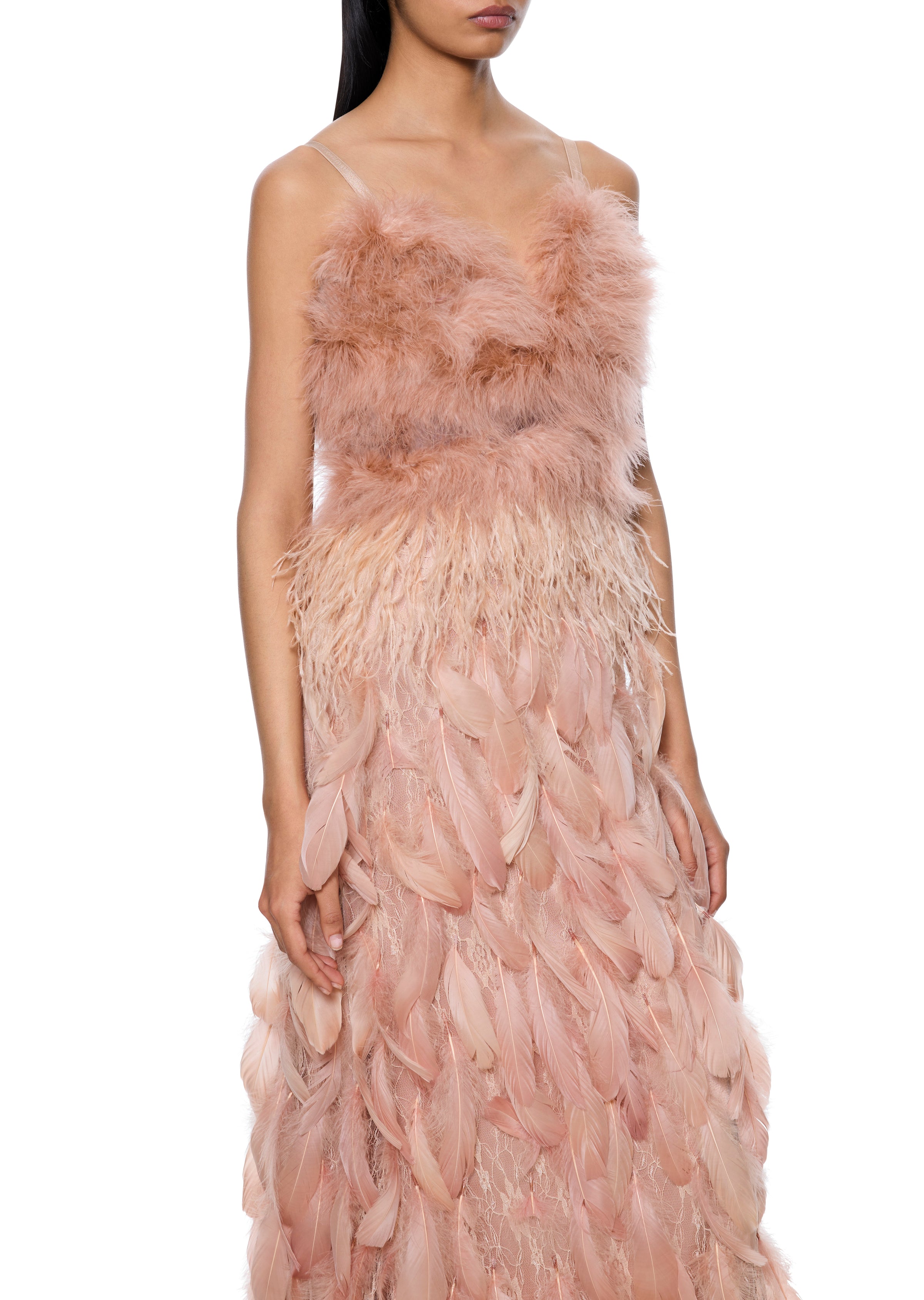 1970s Pink Feather Gown Annie's Ibiza Online 1970s Pink Feather Gown Annie's Ibiza Online