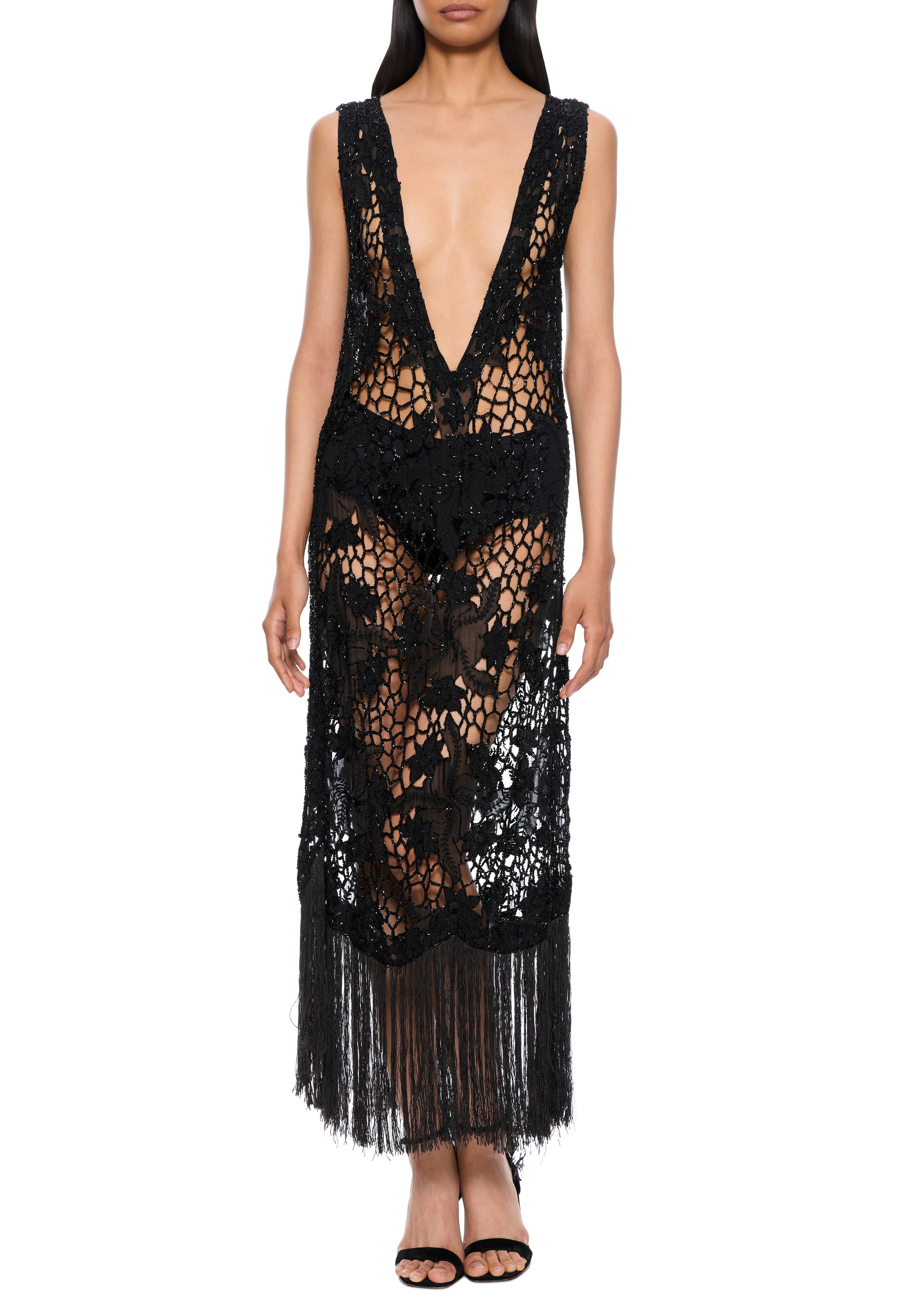 1920s Black Flapper Dress