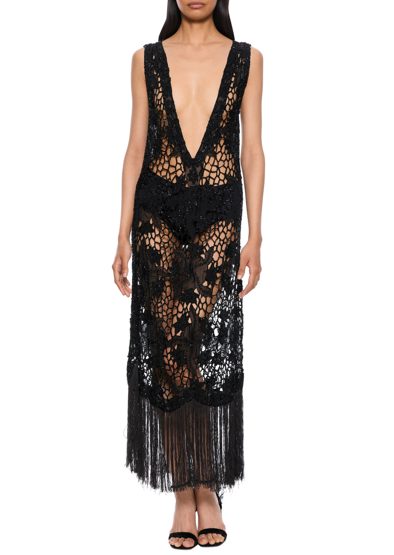 1920s Black Flapper Dress