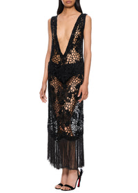1920s Black Flapper Dress
