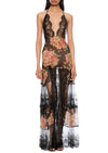 1940s Floral Chiffon Dress