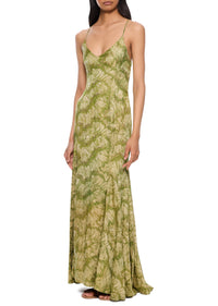 1920s Lime Green Lamé Gown