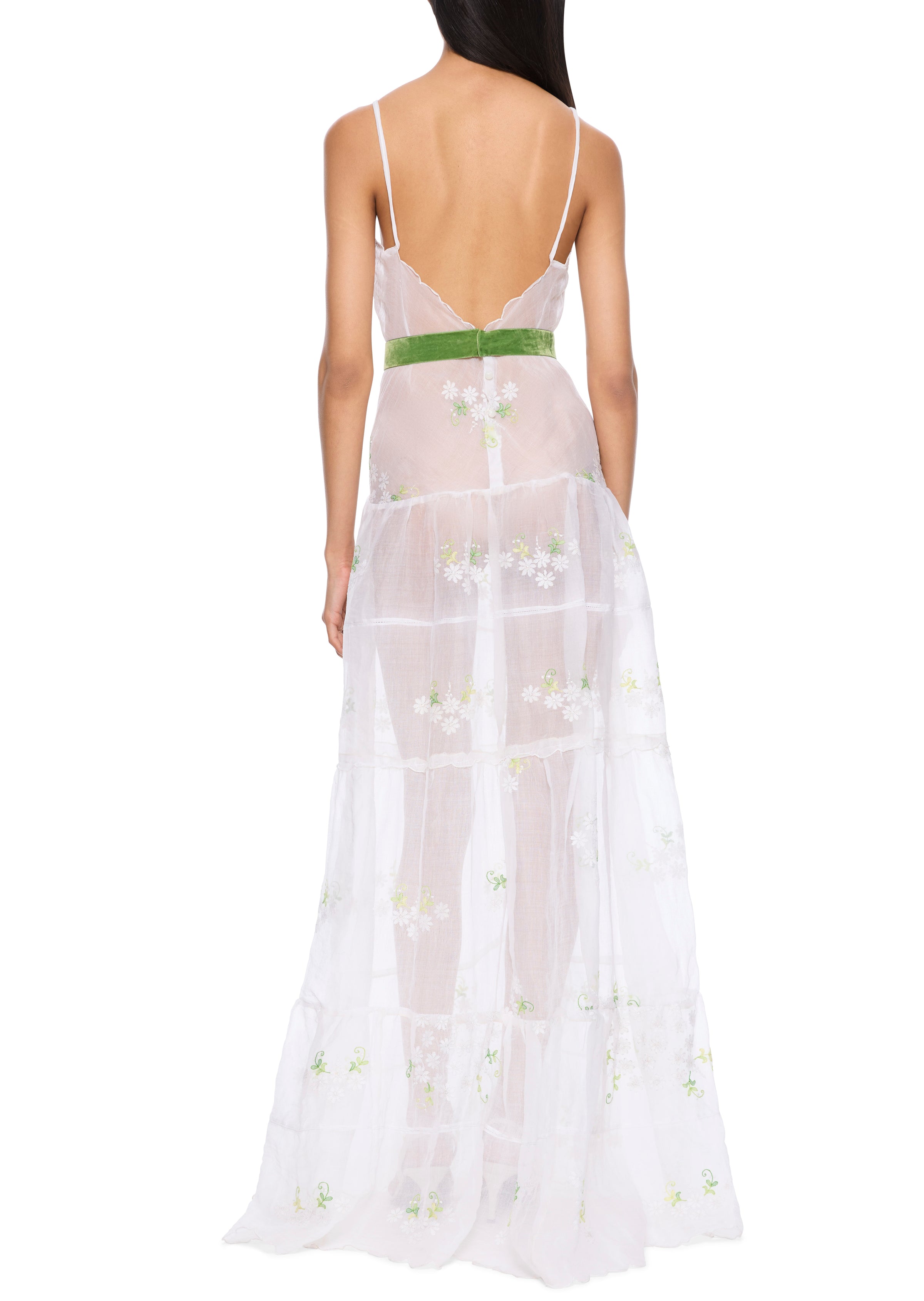 1940s White and Floral Sundress