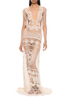 1930s Handmade Ivory Crochet Dress