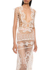 1930s Handmade Ivory Crochet Dress