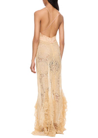 1940s Ivory Lace Gown