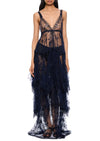 1940s Navy Lace Dress