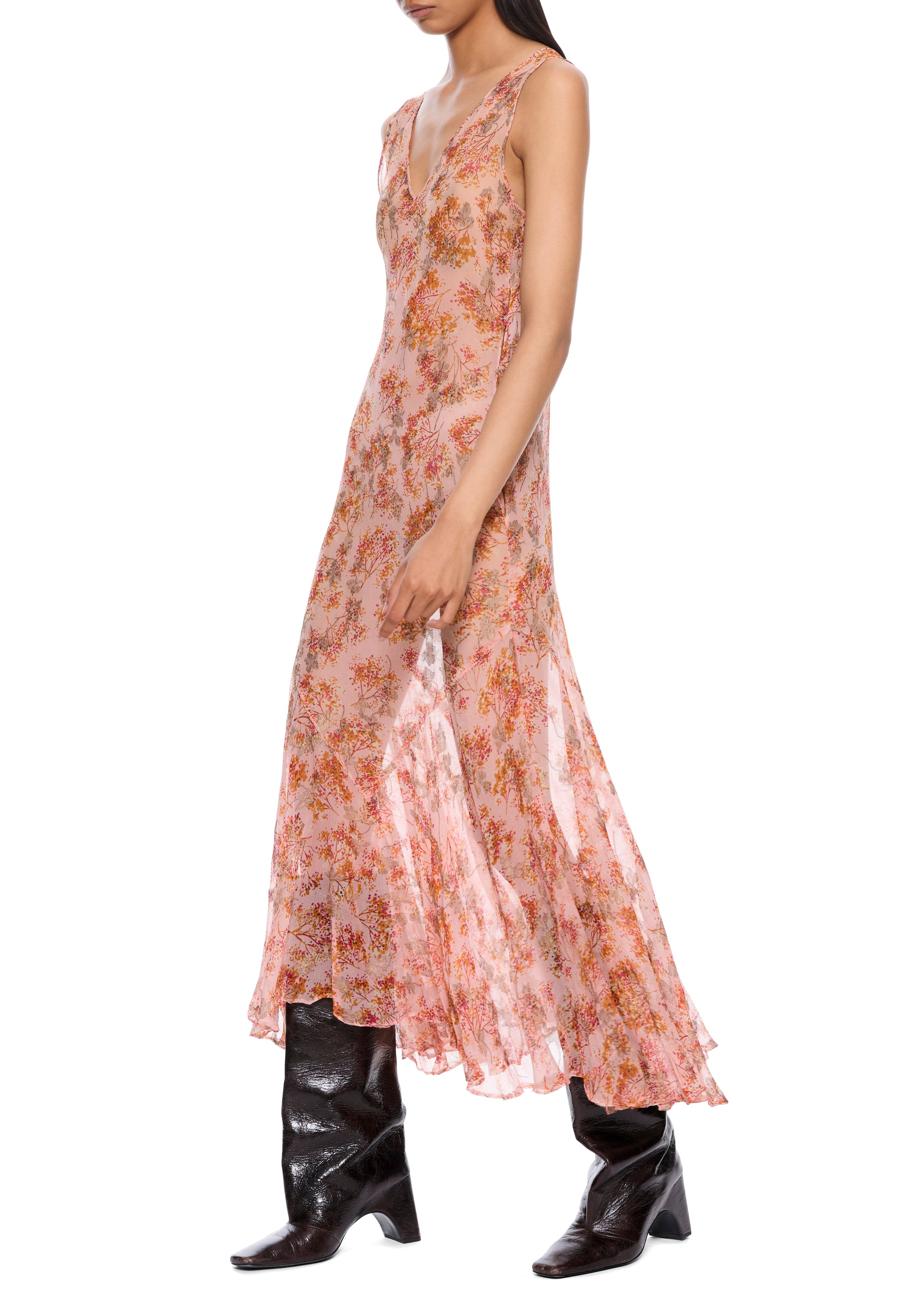 1920s Silk Chiffon Floral Dress – Annie's Ibiza Online 1920s Silk Chiffon Floral Dress – Annie's Ibiza Online