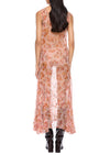 1920s Silk Chiffon Floral Dress