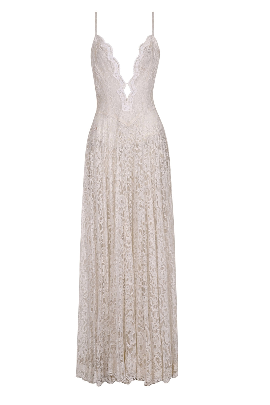 white lace strappy dress White Lace Stitching Strappy Ruched Cami Dress AROLORA