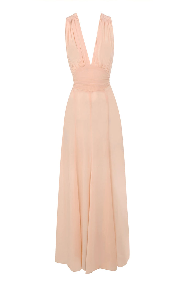 1930s Pink Silk Gown