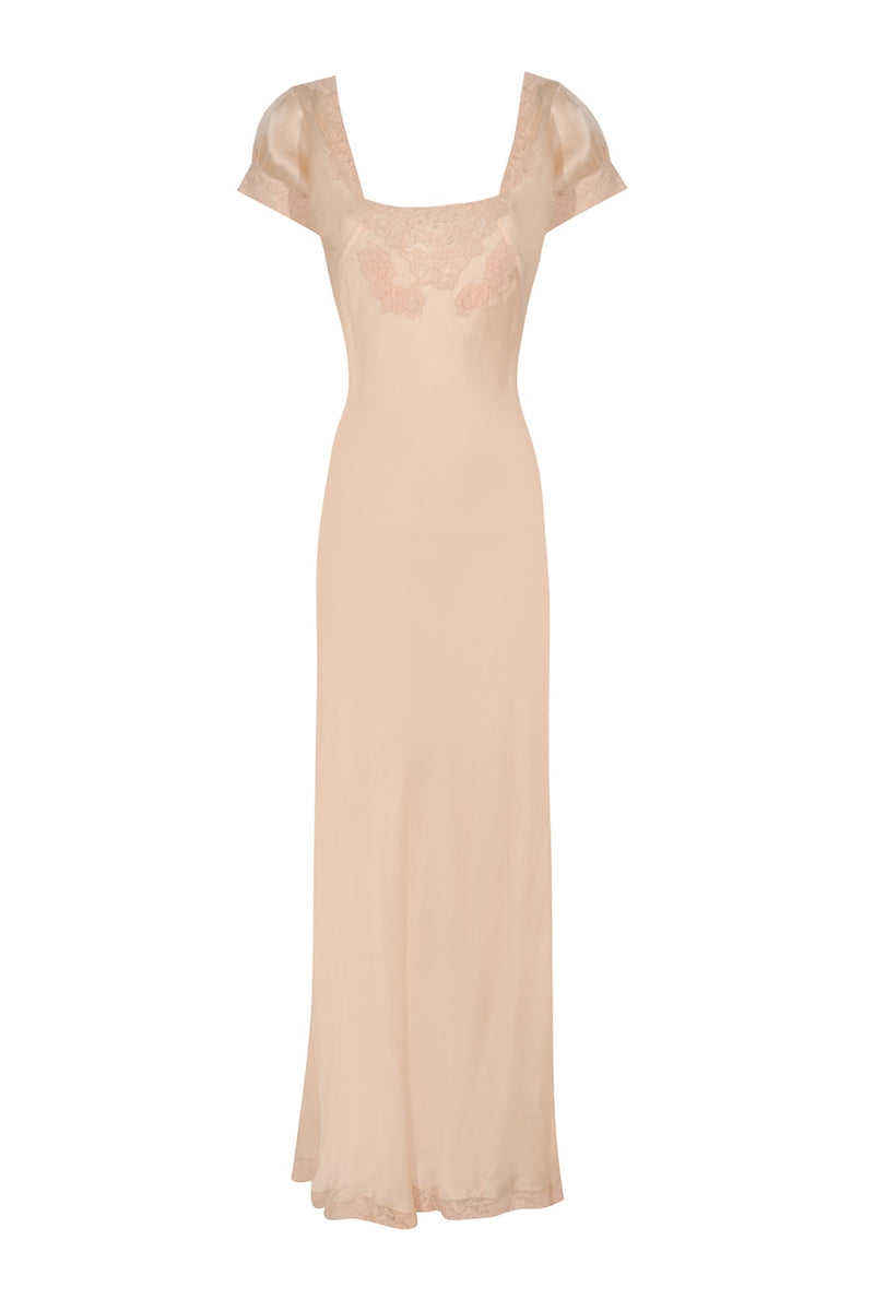 1930s Blush Silk Slip