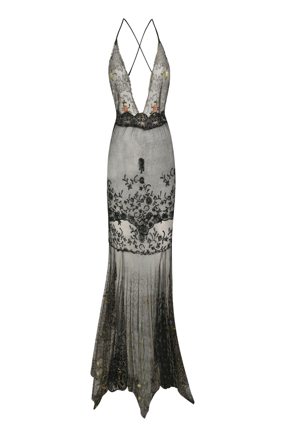 1920s Black Sheer Embroidered Gown Annie's Ibiza Online 1920s Black Sheer Embroidered Gown Annie's Ibiza Online