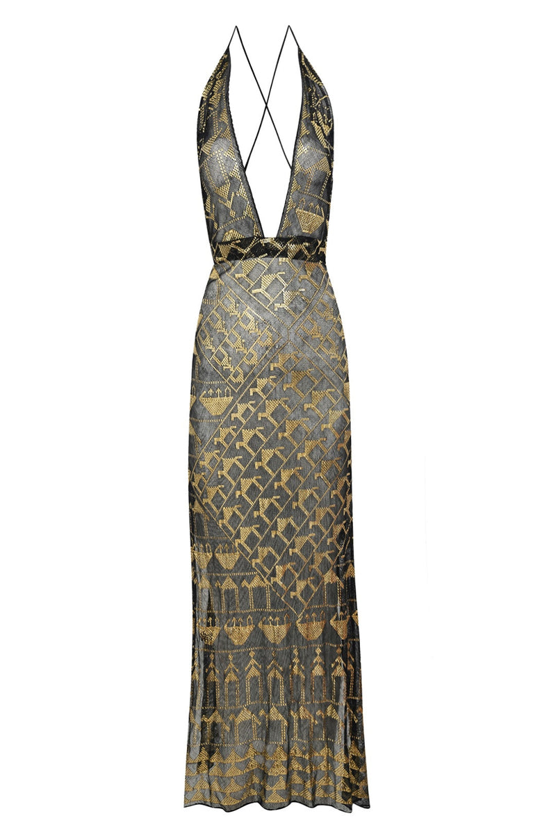 1920s Gold Egyptian Dress Annie's Ibiza Online 1920s Gold Egyptian Dress Annie's Ibiza Online
