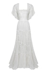 1940s Handmade Irish Lace White Gown