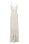 1940s White Lace Slip Dress