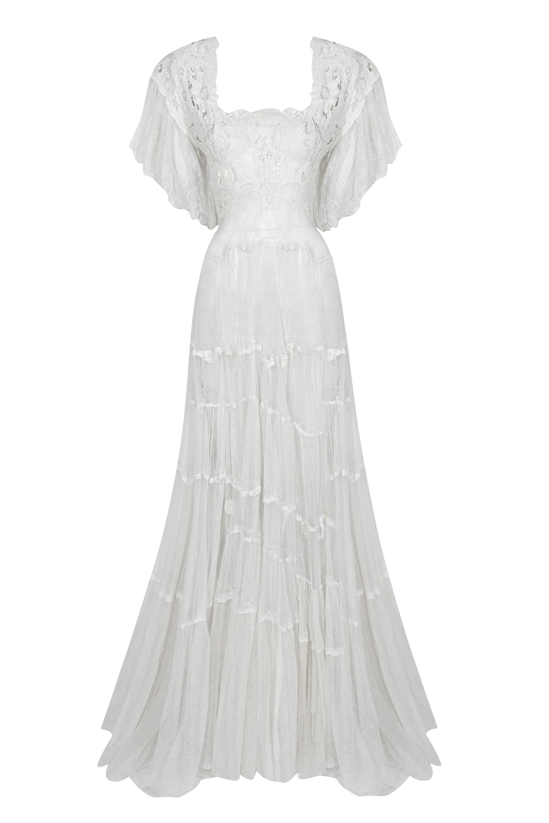 1940s Handmade Irish Lace White Gown Annie's Ibiza Online 1940s Handmade Irish Lace White Gown Annie's Ibiza Online