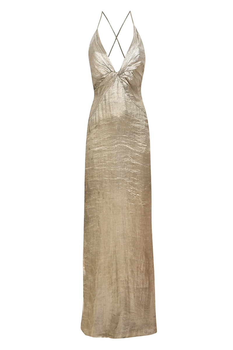 1930s Gold Lamé Gown